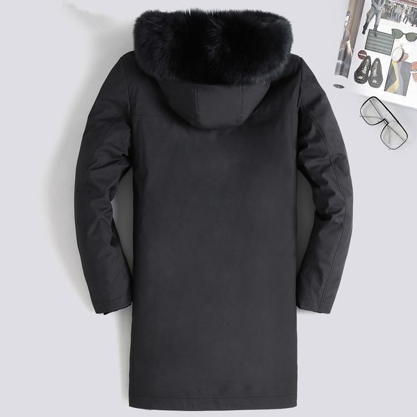 men's leather & faux down duck mink liner winter coat men real fur parka for mens clothing plus size casaco 9246 yy920, Black
men's leather & faux down duck mink liner winter coat men real fur parka for mens clothing plus size casaco 9246 yy920, Black
