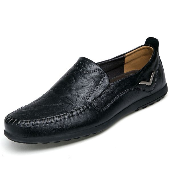 size 38-44 men casual peas shoes genuine leather men loafers moccasins slip on fashion lazy shoes men's flats male driving, Black
size 38-44 men casual peas shoes genuine leather men loafers moccasins slip on fashion lazy shoes men's flats male driving, Black