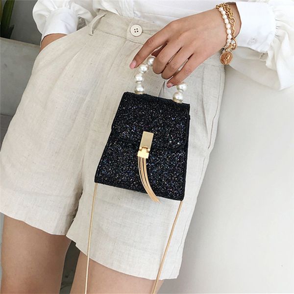 pearl tote handbag 2019 fashion new pu leather women's designer sequin tassel chain shoulder messenger bags #40
pearl tote handbag 2019 fashion new pu leather women's designer sequin tassel chain shoulder messenger bags #40