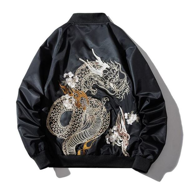 xiu luo 2019 spring chinese style dragon embroidery baseball jacket for men and women coat plus size s-3xl, Black;brown
xiu luo 2019 spring chinese style dragon embroidery baseball jacket for men and women coat plus size s-3xl, Black;brown