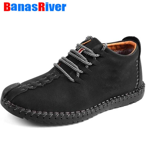 new men boots split leather ankle snow male shoes warm fur plush lace-up winter tenis masculino zapatillas hombre, Black
new men boots split leather ankle snow male shoes warm fur plush lace-up winter tenis masculino zapatillas hombre, Black
