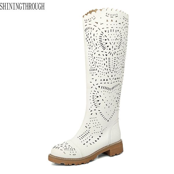 new fashion women knee high boots cut-outs summer boots square heels motorcycle woman large size 34-43, Black
new fashion women knee high boots cut-outs summer boots square heels motorcycle woman large size 34-43, Black