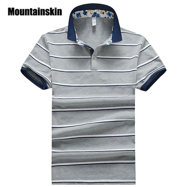 Mountainskin 2018 Classic Mens Polo Shirts 3xl Summer Striped Men 'S Polos Slim Fit Thin Camisas Polo Male Tops Breathable Sa223