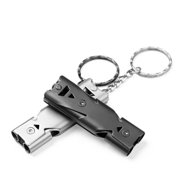 2 pcs/set keychain clip set camping whistle carabiner set emergency double tube whistle d shape
2 pcs/set keychain clip set camping whistle carabiner set emergency double tube whistle d shape