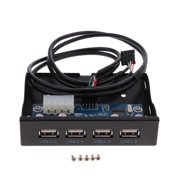передняя панель 9 pin до 4x usb 2.0 хаб портов с 2.6ft usb кабель wire black