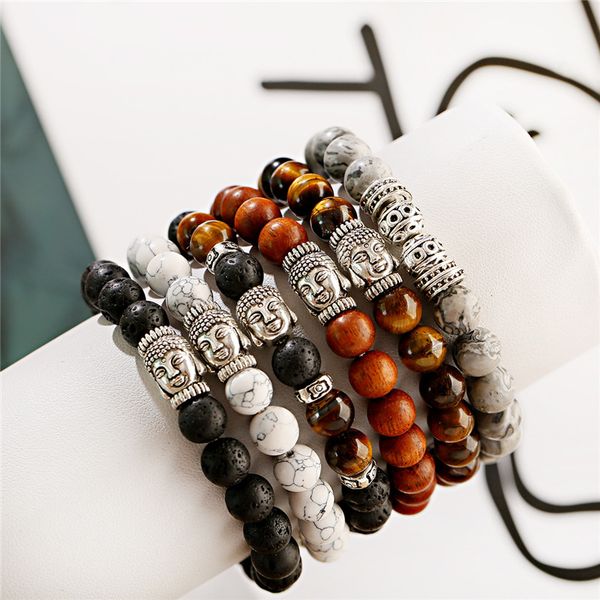 beaded, strands charm tibetan silver color buddha bracelet for women 8mm round black stone chakra men elastic jewellery pulseras mujer
beaded, strands charm tibetan silver color buddha bracelet for women 8mm round black stone chakra men elastic jewellery pulseras mujer