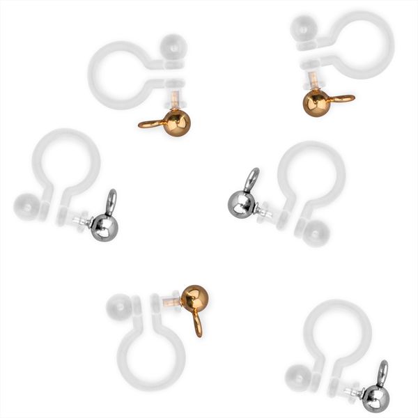 10pcs transparent 3/5/6mm non-porous ear clip u-shaped earrings wholesale gold color stainless steel accessories for jewelry, Silver
10pcs transparent 3/5/6mm non-porous ear clip u-shaped earrings wholesale gold color stainless steel accessories for jewelry, Silver