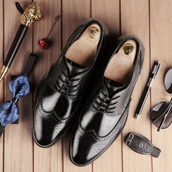 spring 2019 new business leather shoes for men brock formal men's shoes casual leather men's, Black
spring 2019 new business leather shoes for men brock formal men's shoes casual leather men's, Black