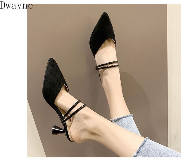 2020new pointed high-heeled stiletto sandals women's slippers wild korean version of two wear half drag, Black
2020new pointed high-heeled stiletto sandals women's slippers wild korean version of two wear half drag, Black
