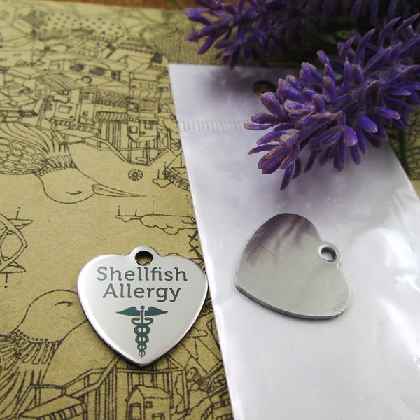 40pcs--"shellfish allergy medical"stainless steel charms more style for choosing diy charms pendants for necklace, Bronze;silver
40pcs--"shellfish allergy medical"stainless steel charms more style for choosing diy charms pendants for necklace, Bronze;silver