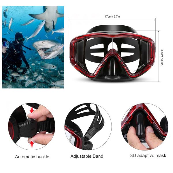 new professional diving mask scuba snorkel swimming goggles blue, black, white, red for men women anti-fog diving goggles
new professional diving mask scuba snorkel swimming goggles blue, black, white, red for men women anti-fog diving goggles