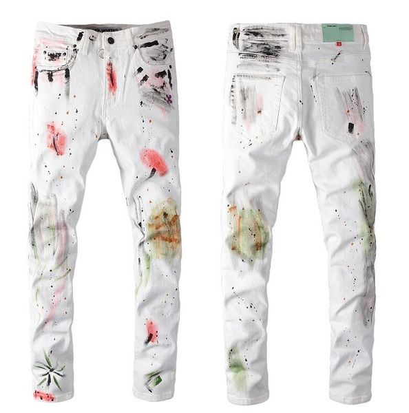 2020 mens distressed ripped biker jeans slim fit motorcycle biker denim for men fashion designer hip hop mens jeans good quality @07, Blue 
2020 mens distressed ripped biker jeans slim fit motorcycle biker denim for men fashion designer hip hop mens jeans good quality @07, Blue