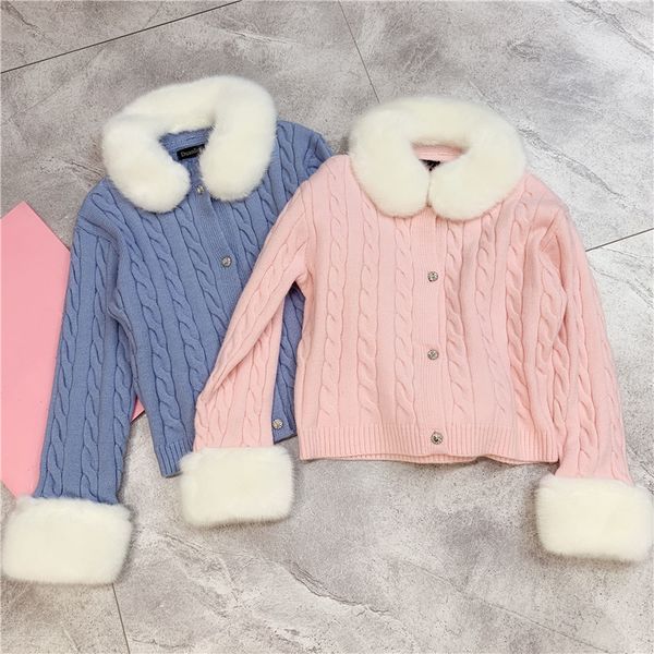 autumn new women's long sleeve fur collar fur cuff decoration twist knitted slim waist candy color sweater coat casacos, White
autumn new women's long sleeve fur collar fur cuff decoration twist knitted slim waist candy color sweater coat casacos, White