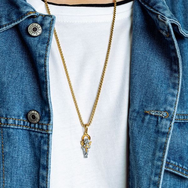 new fashion charm men gold color angel pendant necklace hip hop jewelry stainless steel 60cm long chain punk designer necklace for men gift, Silver
new fashion charm men gold color angel pendant necklace hip hop jewelry stainless steel 60cm long chain punk designer necklace for men gift, Silver