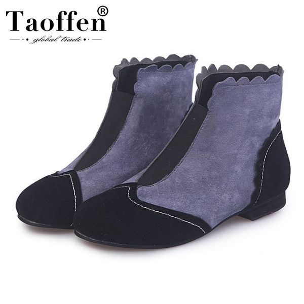 taoffen woman ankle boots fashion snow boots slip on casual short winter warm flat heels shoes woman size 35-43, Black
taoffen woman ankle boots fashion snow boots slip on casual short winter warm flat heels shoes woman size 35-43, Black