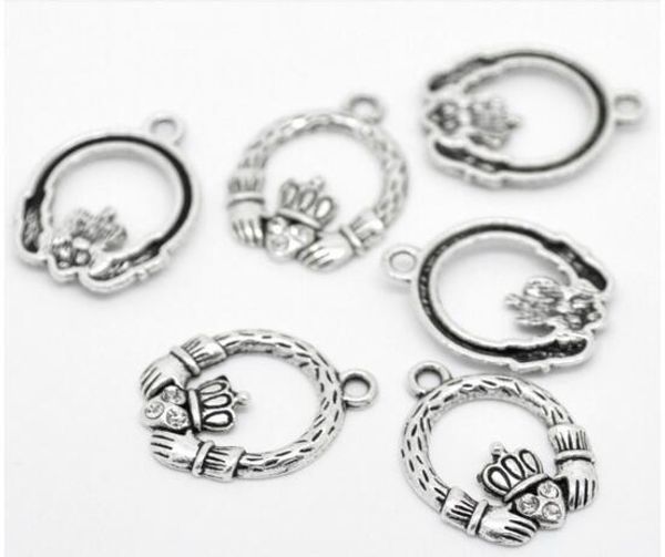 wholesale- 100pcs antique silver tone rhinestone claddagh ring charm pendants 25x18mm jewelry findings /making diy wholesale j0506f, Bronze;silver
wholesale- 100pcs antique silver tone rhinestone claddagh ring charm pendants 25x18mm jewelry findings /making diy wholesale j0506f, Bronze;silver