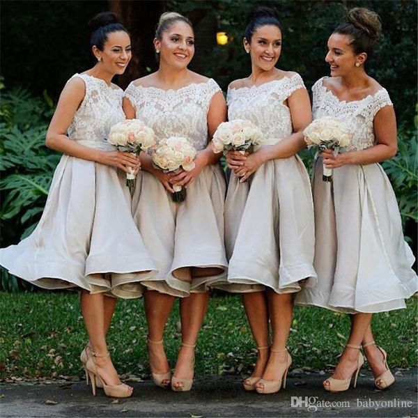 new knee length bridesmaid dress a line off shoulder for western garden country weddings applique ruffles short cocktail gown, White;pink
new knee length bridesmaid dress a line off shoulder for western garden country weddings applique ruffles short cocktail gown, White;pink