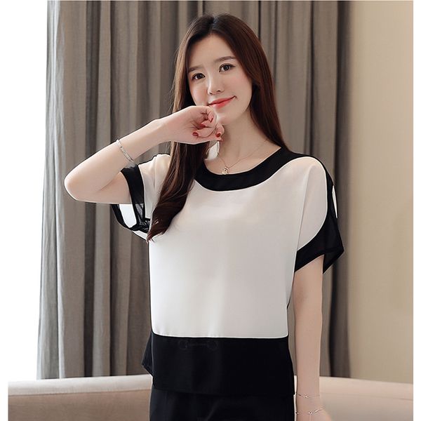 women chiffon patchwork blouses 2019 fashion harajuku solid short casual ladies o-neck batwing sleeve blouse plus size 3xl, White
women chiffon patchwork blouses 2019 fashion harajuku solid short casual ladies o-neck batwing sleeve blouse plus size 3xl, White