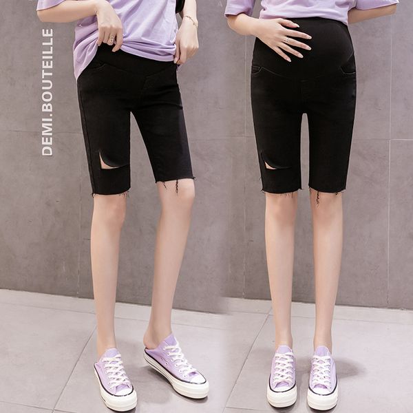 8896# maternity pants summer hole solid color adjustable elastic waist belly support pants maternity trousers, White
8896# maternity pants summer hole solid color adjustable elastic waist belly support pants maternity trousers, White