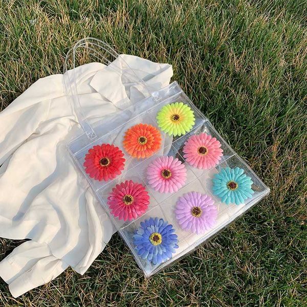 women transparent floral tote female jelly bag summer beach handbag picnic bag flower decoration clear shoulder shopper
women transparent floral tote female jelly bag summer beach handbag picnic bag flower decoration clear shoulder shopper