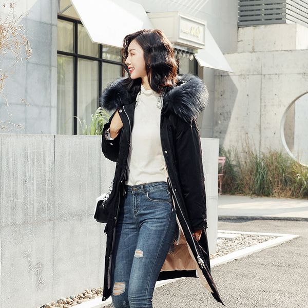 2019 winter new fashion jackets long white duck down coat with natural fur collar thick oversized jacket for winter parka 059, Black
2019 winter new fashion jackets long white duck down coat with natural fur collar thick oversized jacket for winter parka 059, Black