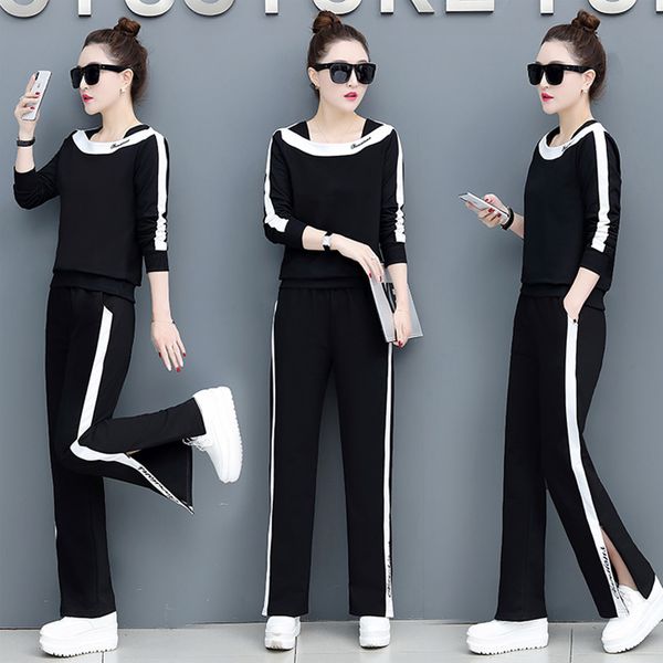 plus size two piece sport suit autumn women warm tracksuit matching set outfit long sleeve sweatshirt and slit wide leg pants, White
plus size two piece sport suit autumn women warm tracksuit matching set outfit long sleeve sweatshirt and slit wide leg pants, White