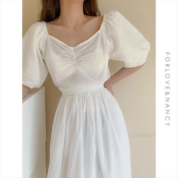 fn thirteen-line women's wear 2020 summer v-neck bubble sleeve women's design minority casual short national shirt sleeve shirt wo, White
fn thirteen-line women's wear 2020 summer v-neck bubble sleeve women's design minority casual short national shirt sleeve shirt wo, White
