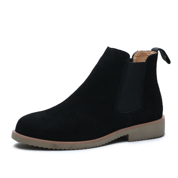 new arrival mens boots slip-on genuine leather shoes pointed toe ankle boot comfortable short booties tooling botas man, Black
new arrival mens boots slip-on genuine leather shoes pointed toe ankle boot comfortable short booties tooling botas man, Black