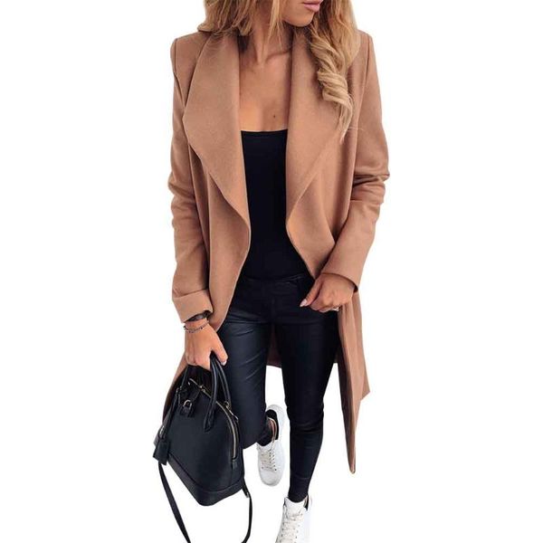 women's wool & blends keep warm office daily women coat solid fashion streetwear long sleeve mid-length with waist belt lapel neck autu, Black
women's wool & blends keep warm office daily women coat solid fashion streetwear long sleeve mid-length with waist belt lapel neck autu, Black