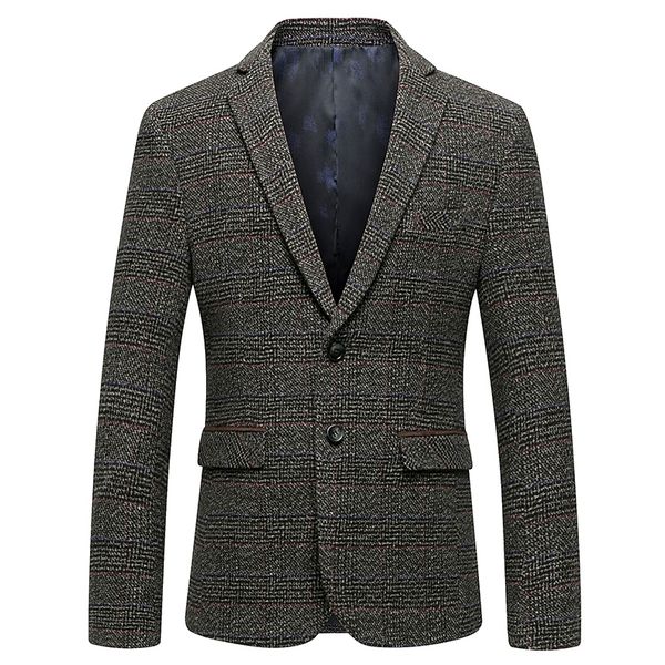 men's suits & blazers 2021 spring british style slim fit coats classics business jacket blazer men casual male wool stripe, White;black
men's suits & blazers 2021 spring british style slim fit coats classics business jacket blazer men casual male wool stripe, White;black