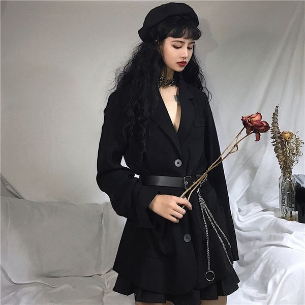 2020 spring new fashion women blazers harajuku ulzzang black long sleeve women coat blazers and jackets, White;black
2020 spring new fashion women blazers harajuku ulzzang black long sleeve women coat blazers and jackets, White;black