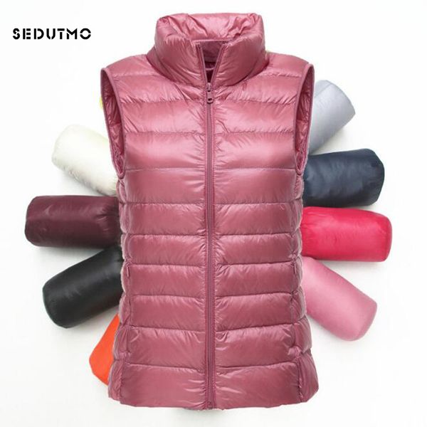 sedutmo 2018 winter ultra light womens down jackets plus size 3xl vest duck down doat short puffer jacket tank waistcoat ed115, Black
sedutmo 2018 winter ultra light womens down jackets plus size 3xl vest duck down doat short puffer jacket tank waistcoat ed115, Black