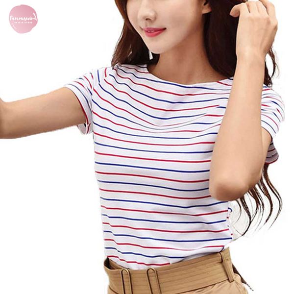 2019 cotton t shirt striped classic bottom female shirts for women colorful t shirt woman plus size tee 5xl, White
2019 cotton t shirt striped classic bottom female shirts for women colorful t shirt woman plus size tee 5xl, White