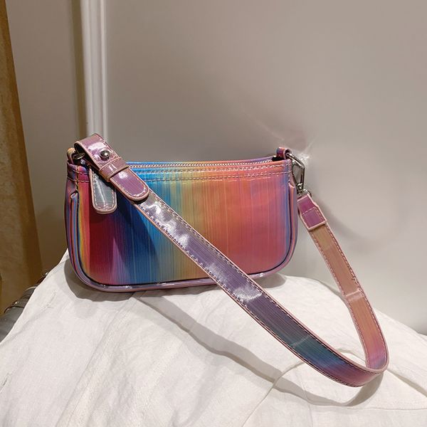women shoulder bag rainbow baguette bag 2020 trend colorful pu leather summer woman purses designer ladies small handbags
women shoulder bag rainbow baguette bag 2020 trend colorful pu leather summer woman purses designer ladies small handbags