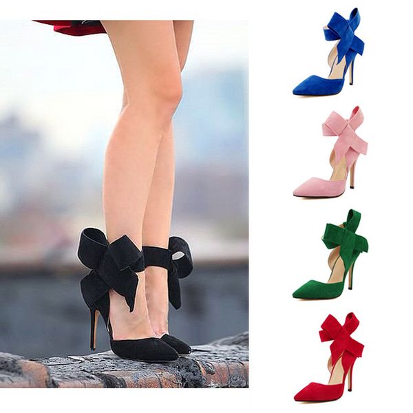 classic designer high heels pumps big butterfly stiletto high-heeled fashion suede dress single shoes 5 colors large size 35-43, Black
classic designer high heels pumps big butterfly stiletto high-heeled fashion suede dress single shoes 5 colors large size 35-43, Black