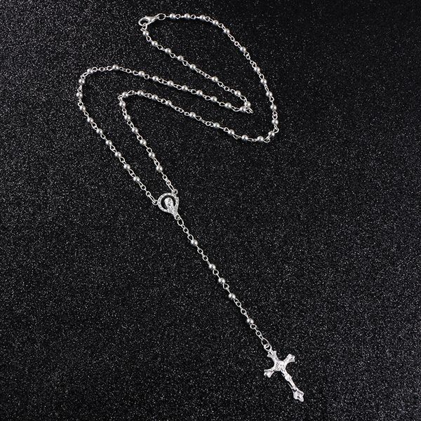 komi jesus cross pendant necklace alloy for women religious christian jewelry rosary beads simple style festival gift r-174, Silver
komi jesus cross pendant necklace alloy for women religious christian jewelry rosary beads simple style festival gift r-174, Silver