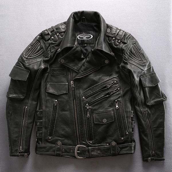 harleyangel male motorcycle leather jackets thick cowhide winter coats s-4xl, Black
harleyangel male motorcycle leather jackets thick cowhide winter coats s-4xl, Black