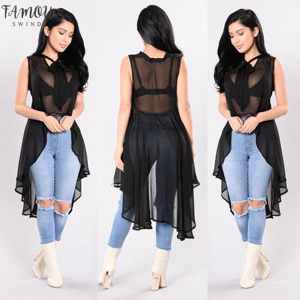 womens clothing womens transparent fluoroscopy sleeveless loose blouse applique casual shirt summer drop shipping, White
womens clothing womens transparent fluoroscopy sleeveless loose blouse applique casual shirt summer drop shipping, White