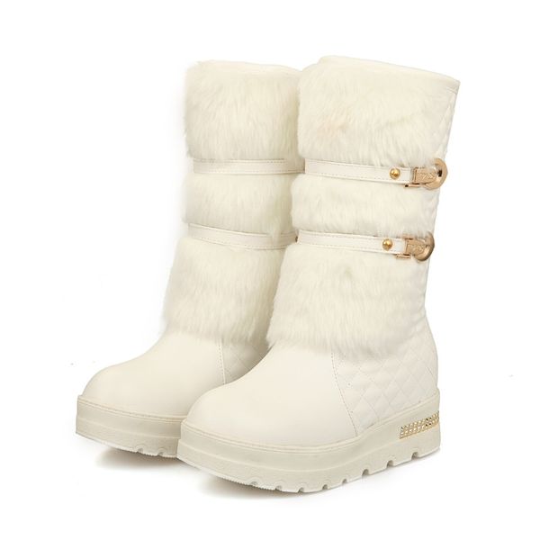 winter long plush women boots fashion mid calf boots women metal buckle decoration snow winter shoes keep warm, Black
winter long plush women boots fashion mid calf boots women metal buckle decoration snow winter shoes keep warm, Black