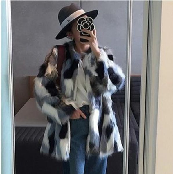 

vetement 2019 winter women's faux fur coat artificial fur overcoat furry jacket femme plus size furry fake outwear z300, Black