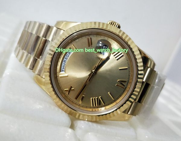 Лучшее качество Top Maker президент V8 40мм Day-Date II 228238 18K Yellow Gold Roman Gold Dial Швейцарский CAL.32
Лучшее качество Top Maker президент V8 40мм Day-Date II 228238 18K Yellow Gold Roman Gold Dial Швейцарский CAL.32