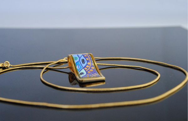 sea blue series necklaces 18k gold-plated enamel necklaces for women "s" shape pendant colar woman gift, Silver
sea blue series necklaces 18k gold-plated enamel necklaces for women "s" shape pendant colar woman gift, Silver