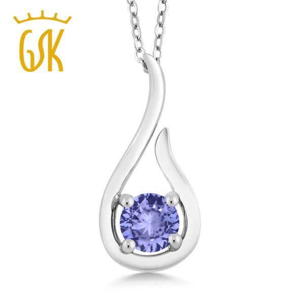 gemstoneking0.46 ct round blue natural tanzanite 925 sterling silver pendant necklace for women fine jewelry
gemstoneking0.46 ct round blue natural tanzanite 925 sterling silver pendant necklace for women fine jewelry