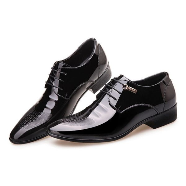 new spring autumn men dress shoes big size man leather casual shoes lace up pointed toe formal male oxfords shoes, Black
new spring autumn men dress shoes big size man leather casual shoes lace up pointed toe formal male oxfords shoes, Black