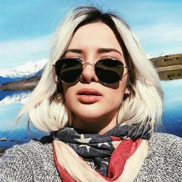 dave 2020 metal polygon classic retro sunglasses women coating driving sun glasses female, White;black
dave 2020 metal polygon classic retro sunglasses women coating driving sun glasses female, White;black