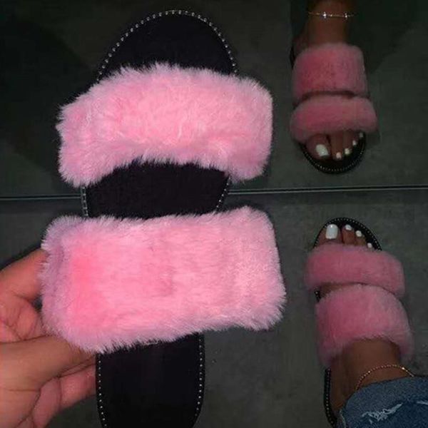 women fur slippers real fur slides fluffy furry sandals woman home slippers ladies sweet cute fuzzy plush shoes 2020, Black
women fur slippers real fur slides fluffy furry sandals woman home slippers ladies sweet cute fuzzy plush shoes 2020, Black