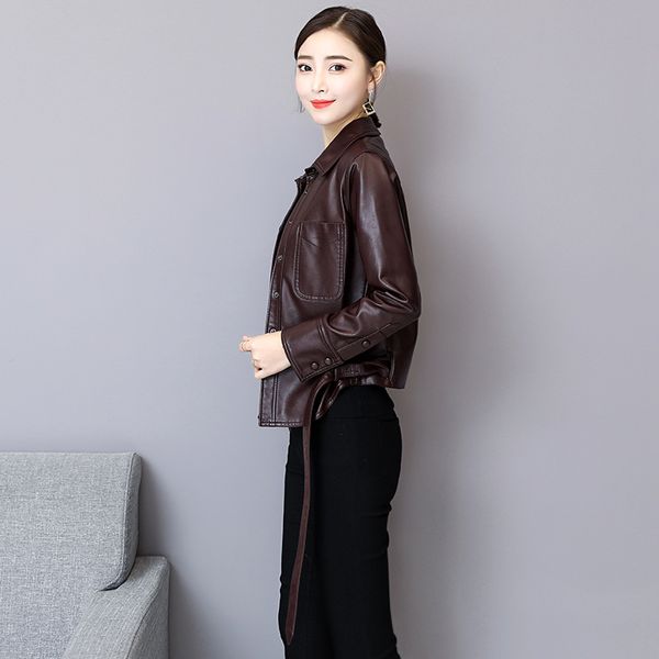 men's leather & faux season suit-dress lady of quality wind genuine clothing short self-cultivation sheep skin jacket 2021, Black
men's leather & faux season suit-dress lady of quality wind genuine clothing short self-cultivation sheep skin jacket 2021, Black