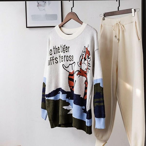 runway women sweater pull jumpers animal casual knitted tigers sweaters pull femme harajuku streetwear winter, White;black
runway women sweater pull jumpers animal casual knitted tigers sweaters pull femme harajuku streetwear winter, White;black