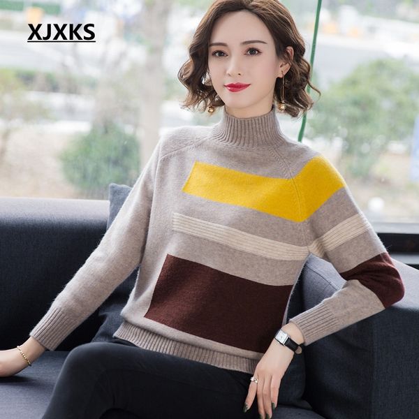 xjxks women sweater turtleneck female pullover full sleeve autumn winter knitted cashmere casual sweater jumpers top, White;black
xjxks women sweater turtleneck female pullover full sleeve autumn winter knitted cashmere casual sweater jumpers top, White;black