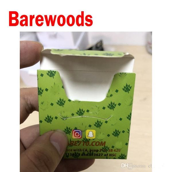 

3.5g BAREWOODS Bare 710 Экстракты Бумага Воск Concentrate дистиллята Премиум Обрезка Nug Run Живая смола Упаковка коробка